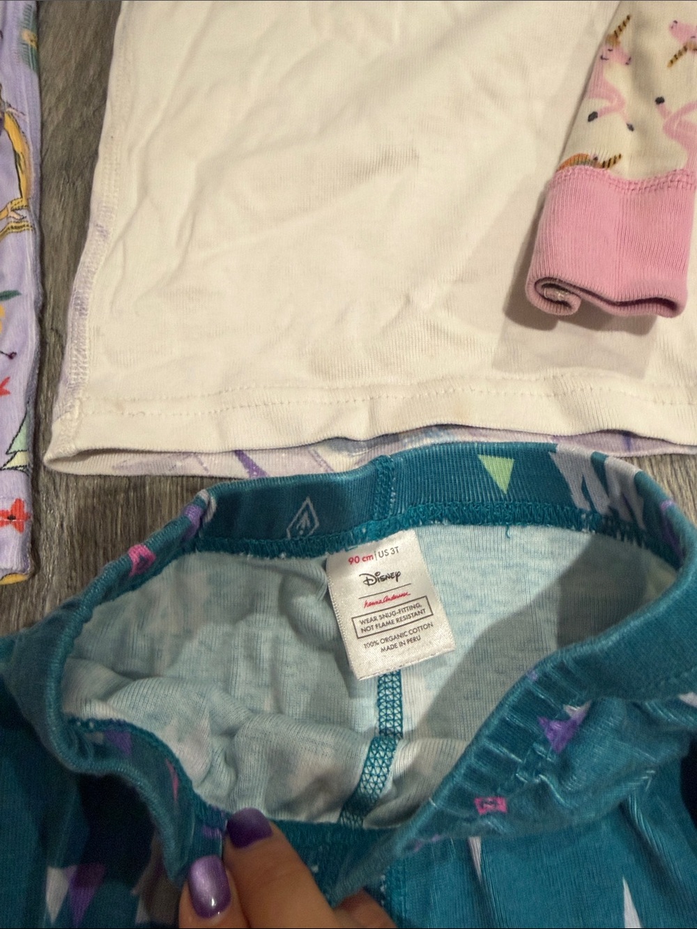 • Hanna Andersson • Set of 3 Pajamas Girls Elsa, Unicorn, Princess 3T - Picture 4 of 4
